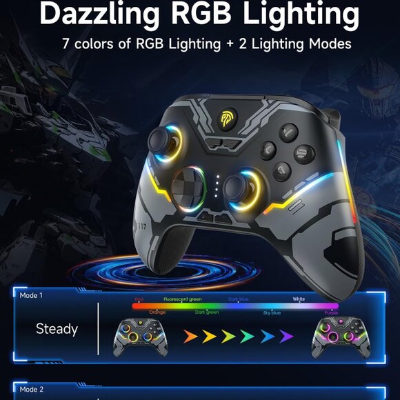 EasySMX X15 PC Controller - Enhanced Wireless Bluetooth Controller with Hall Joy - Picture 4 of 5